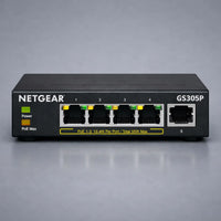 Netgear GS305P - 5-Port Gigabit Ethernet PoE+ Unmanaged Switch (63W)