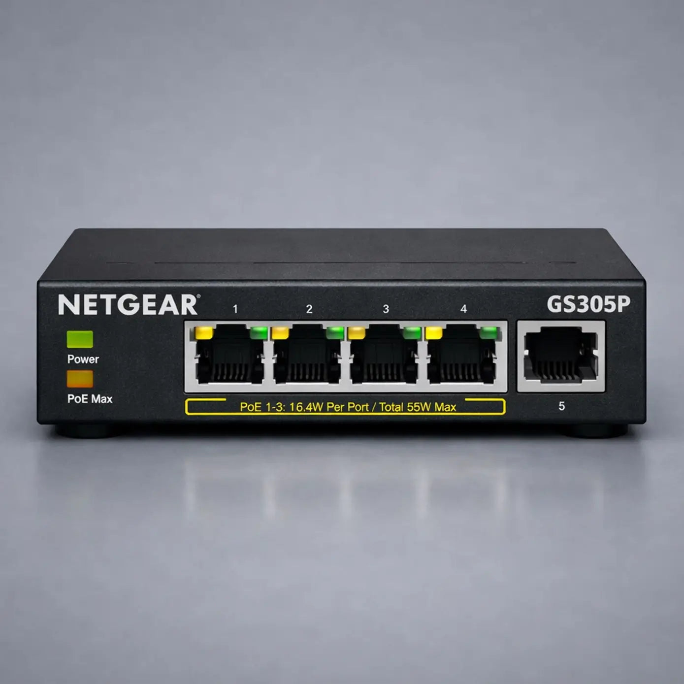 Netgear GS305P - 5-Port Gigabit Ethernet PoE+ Unmanaged Switch (63W)