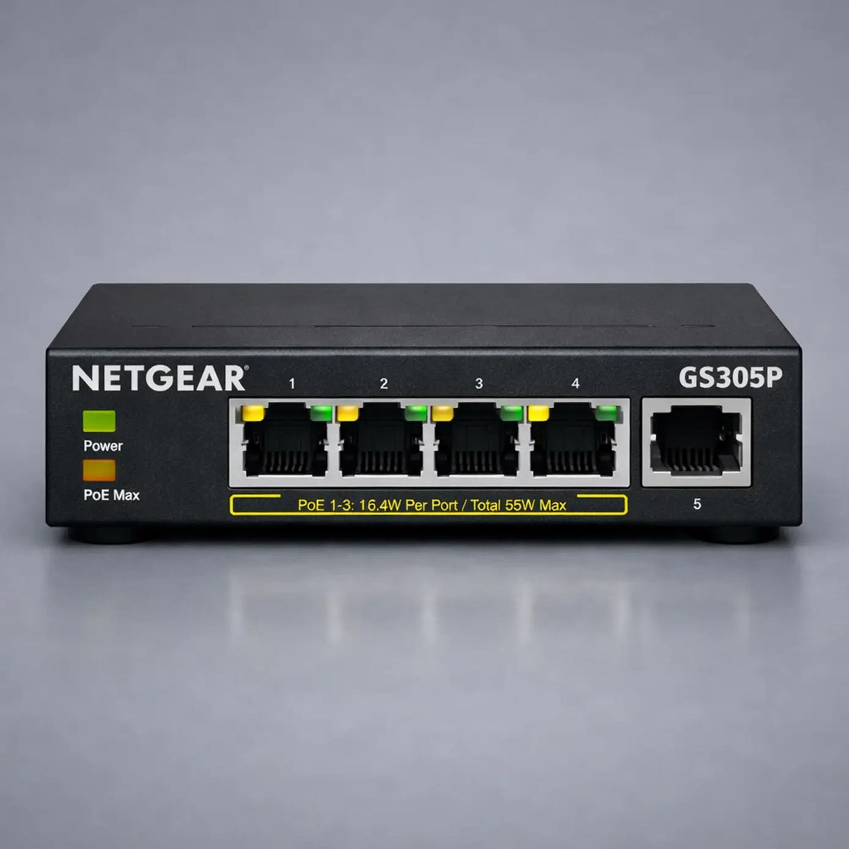 Netgear GS305P - 5-Port Gigabit Ethernet PoE+ Unmanaged Switch (63W)